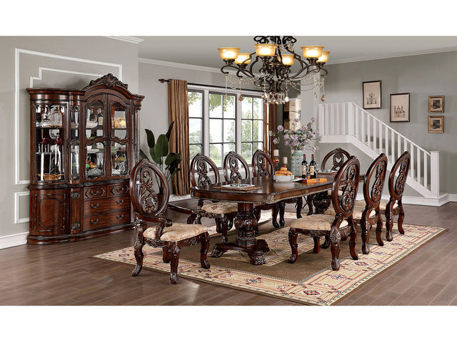 Normandy Brown Cherry/Tan 7 Pc. Dining Room Set - Ornate Home