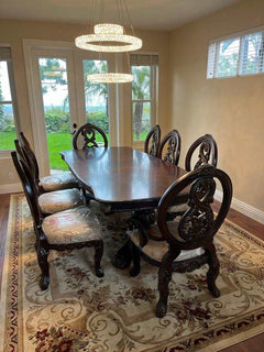 Normandy Brown Cherry & Tan Side Chair (Set of 2) - Ornate Home