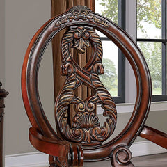 Normandy Brown Cherry & Tan Side Chair (Set of 2) - Ornate Home