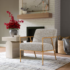 Norrebro Beige Frost Accent Chair - Ornate Home