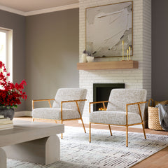Norrebro Beige Frost Accent Chair - Ornate Home