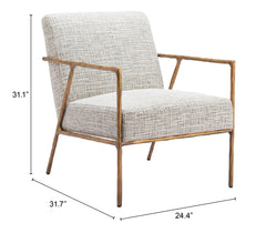 Norrebro Beige Frost Accent Chair - Ornate Home