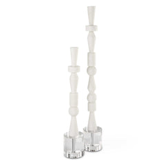 Norte White Stone Sculptures (Set of 2) - Ornate Home