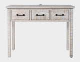 North Coast White Wash 3 Drawer Accent Console - Ornate Home