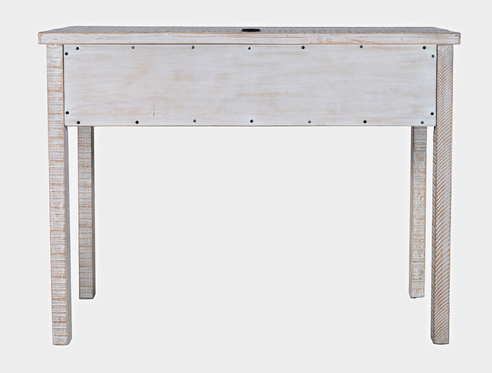 North Coast White Wash 3 Drawer Accent Console - Ornate Home
