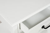 North Fork White End Table w/ Drawer - Ornate Home