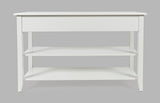 North Fork White Sofa Table w/ 2 Drawers - Ornate Home