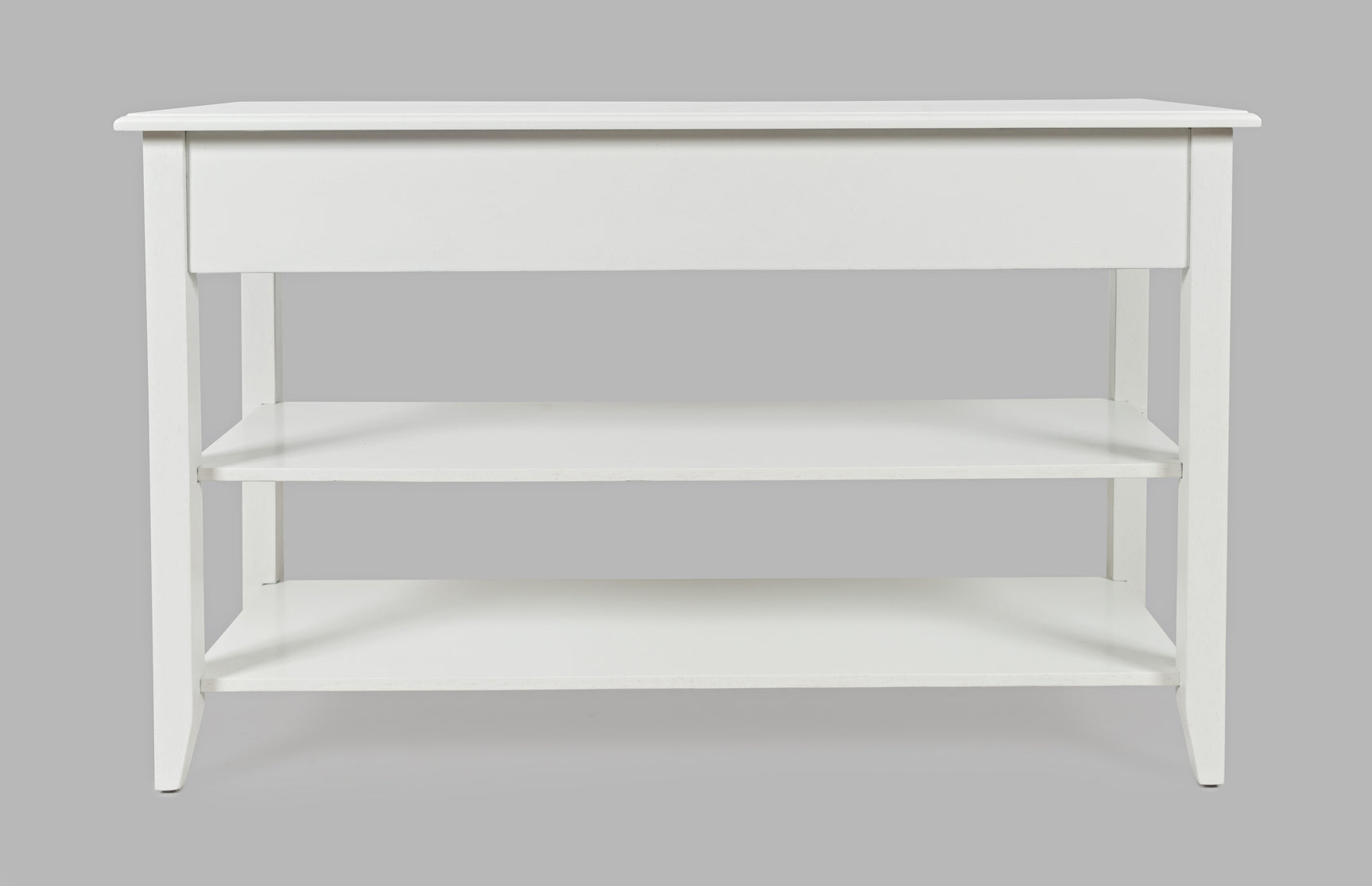 North Fork White Sofa Table w/ 2 Drawers - Ornate Home