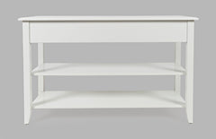 North Fork White Sofa Table w/ 2 Drawers - Ornate Home