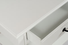 North Fork White Sofa Table w/ 2 Drawers - Ornate Home