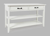 North Fork White Sofa Table w/ 2 Drawers - Ornate Home