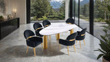 Northam White/Matte Gold 7 Pc. Dining Table Set - Ornate Home