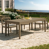 Northlake Weathered Gray 83" Rectangular Outdoor Patio Teak Dining Table - Ornate Home
