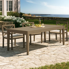 Northlake Weathered Gray 83" Rectangular Outdoor Patio Teak Dining Table - Ornate Home