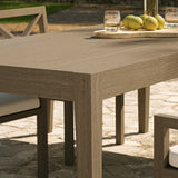 Northlake Weathered Gray 83" Rectangular Outdoor Patio Teak Dining Table - Ornate Home