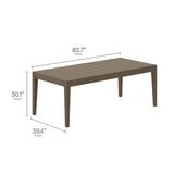 Northlake Weathered Gray 83" Rectangular Outdoor Patio Teak Dining Table - Ornate Home