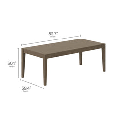 Northlake Weathered Gray 83" Rectangular Outdoor Patio Teak Dining Table - Ornate Home