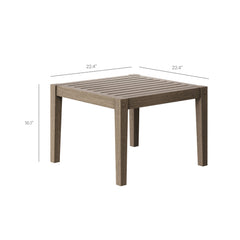 Northlake Weathered Gray Flint 5-Piece Outdoor Patio Teak Wood Furniture Set - Ornate Home