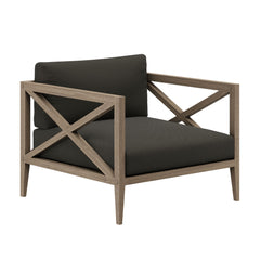 Northlake Weathered Gray Flint Outdoor Patio Teak Armchair - Ornate Home