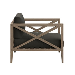 Northlake Weathered Gray Flint Outdoor Patio Teak Armchair - Ornate Home
