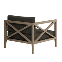 Northlake Weathered Gray Flint Outdoor Patio Teak Armchair - Ornate Home
