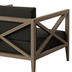 Northlake Weathered Gray Flint Outdoor Patio Teak Armchair - Ornate Home