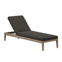 Northlake Weathered Gray Flint Outdoor Patio Teak Chaise Lounge - Ornate Home