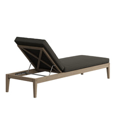 Northlake Weathered Gray Flint Outdoor Patio Teak Chaise Lounge - Ornate Home