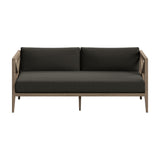Northlake Weathered Gray Flint Outdoor Patio Teak Loveseat - Ornate Home