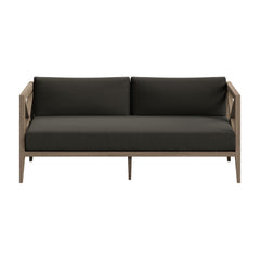 Northlake Weathered Gray Flint Outdoor Patio Teak Loveseat - Ornate Home