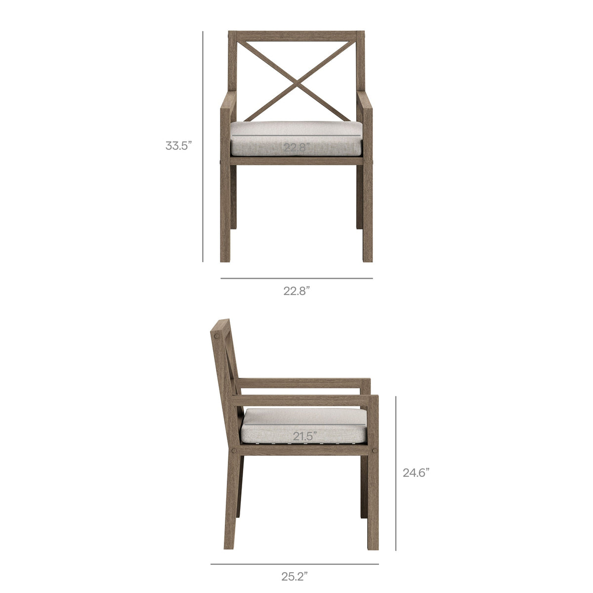 Northlake Weathered Gray/Pebble 9-Piece Outdoor Patio Teak Wood Dining Set - Ornate Home