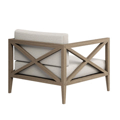 Northlake Weathered Gray/Pebble Outdoor Patio Teak Armchair - Ornate Home