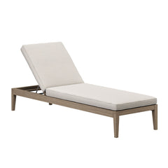 Northlake Weathered Gray/Pebble Outdoor Patio Teak Chaise Lounge - Ornate Home