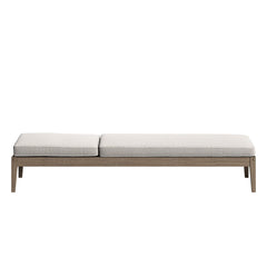 Northlake Weathered Gray/Pebble Outdoor Patio Teak Chaise Lounge - Ornate Home