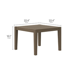 Northlake Weathered Gray Square Outdoor Patio Teak Side Table - Ornate Home