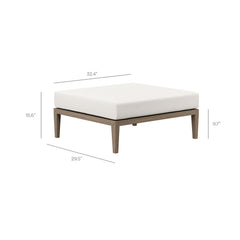 Northlake Weathered Gray/White 5-Piece Outdoor Patio Teak Wood Furniture Set - Ornate Home