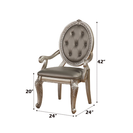 Northville Antique Silver Arm Chair - Ornate Home