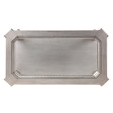 Northville Antique Silver & Clear Glass Coffee Table - Ornate Home