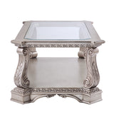 Northville Antique Silver & Clear Glass Coffee Table - Ornate Home