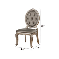 Northville Antique Silver Side Chair - Ornate Home