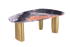 Northwich Black/Gray/Matte Gold Dining Table - Ornate Home