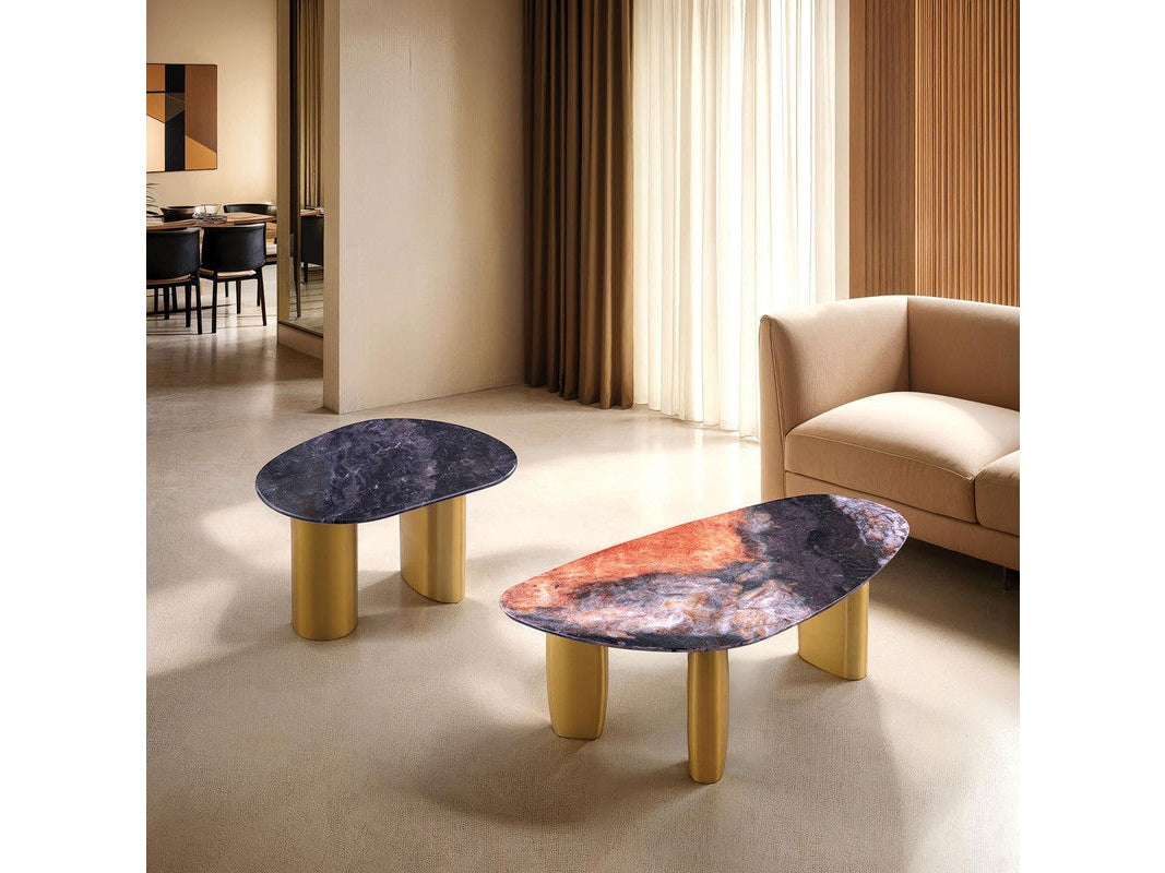 Northwich Black/Gray/Matte Gold End Table - Ornate Home