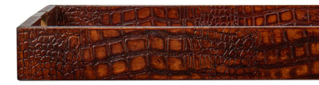 Norton Brown Leather Tray - Ornate Home