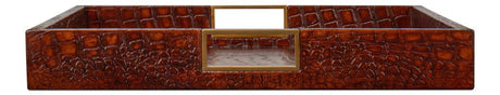 Norton Brown Leather Tray - Ornate Home