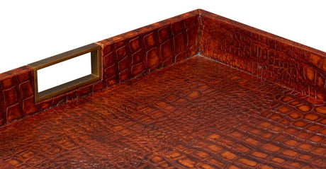 Norton Brown Leather Tray - Ornate Home