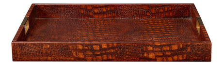 Norton Brown Leather Tray - Ornate Home