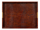 Norton Brown Leather Tray - Ornate Home