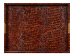 Norton Brown Leather Tray - Ornate Home