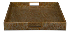 Norton Green Leather Tray - Ornate Home