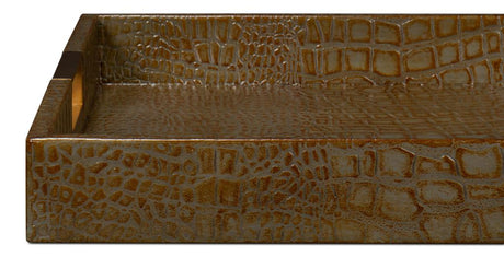 Norton Green Leather Tray - Ornate Home